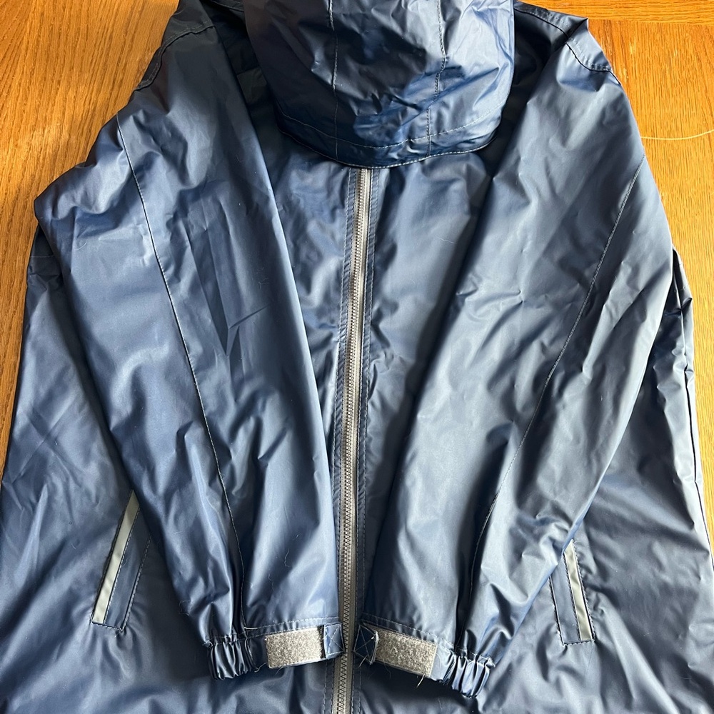 Misty Harbor Rain Coat Jacket Slicker Women’s XL Navy Polyvinyl Waterproof